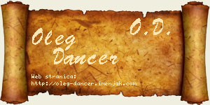 Oleg Dancer vizit kartica